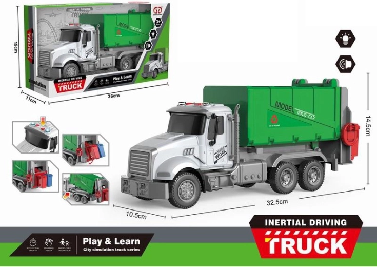 Garbage Truck with Lights and Sound