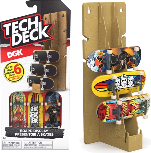 Tech Deck DGK fingerboard display stand with 3 skateboards