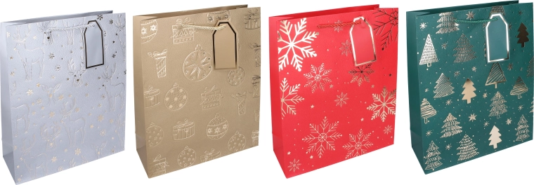 Коледна подаръчна торбичка M 26 × 32 × 10 cm - 1 брой