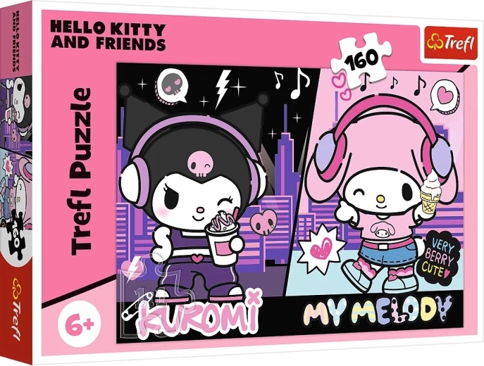 Puzzle 160 pieces kuromi rules hello kitty trefl