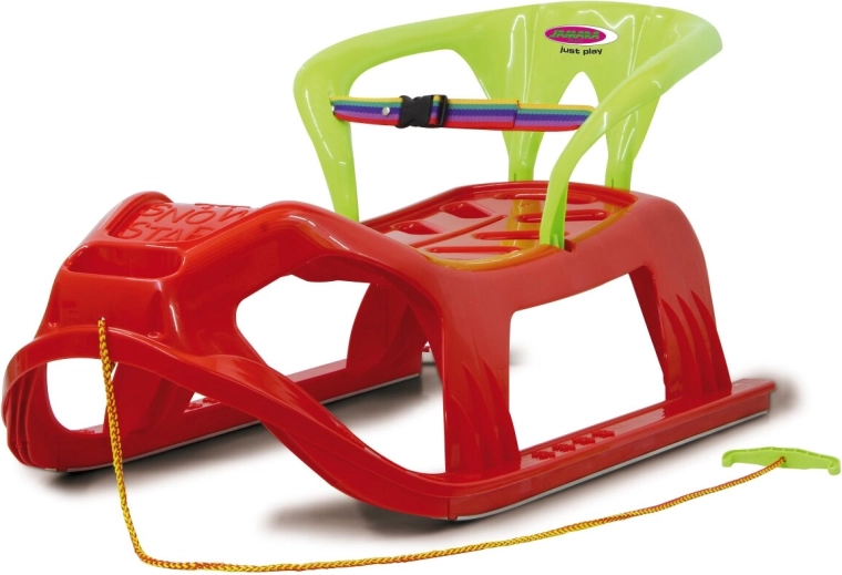 Детски пластмасови шейни Snow Play Snow Star 90 см червени с облегалка