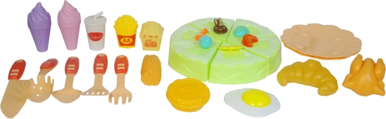 Children's kitchen set with food and accessories