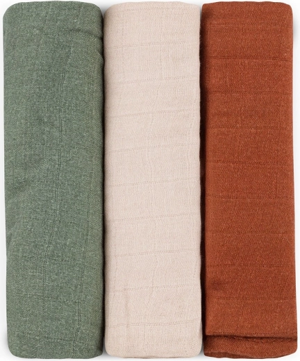 Petite&Mars комплект бамбукови муселинови пелени Moussy Earth tones 68 × 68 см (3 бр.)
