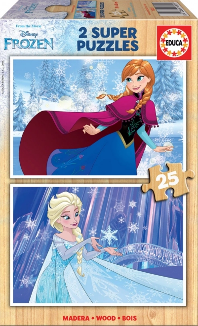 Дървени пъзели FROZEN 2 × 25 части EDUCA
