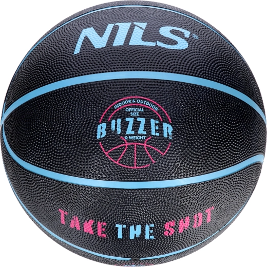 Баскетболна топка NILS Buzzer размер 7 – черна