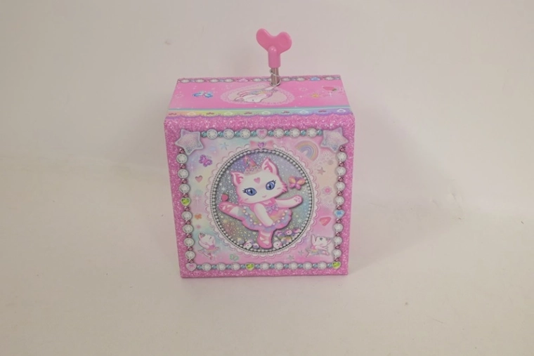 PECOWARE musical jewelry box with a ballerina cat