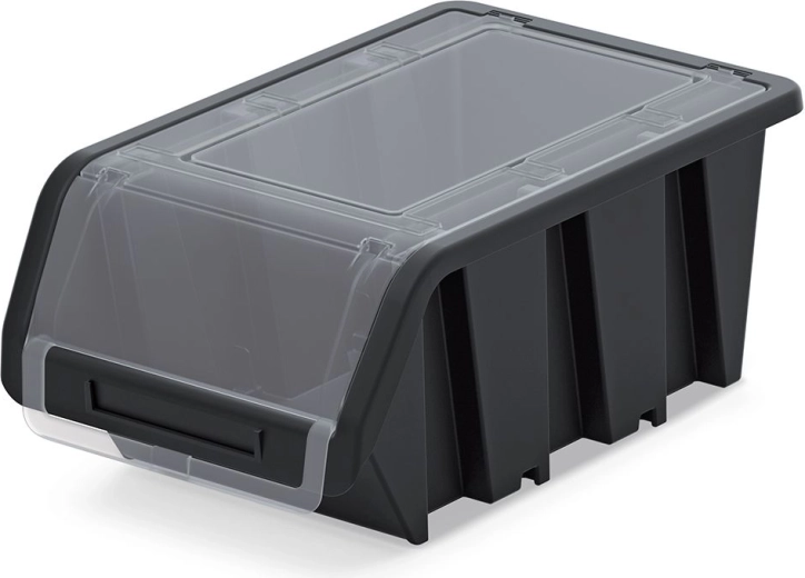 Пластова затваряща се кутия за съхранение TRUCK PLUS 195 × 120 × 90 mm, черна