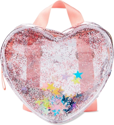 Transparent Kids' Backpack with Glitter Heart SKIP HOP