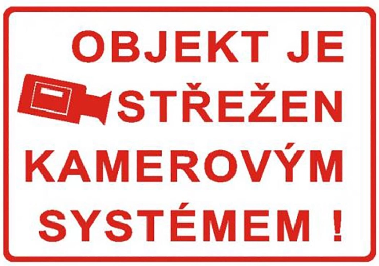 Предупредителна табела – обектът е наблюдаван с камерова система A4 пластмаса