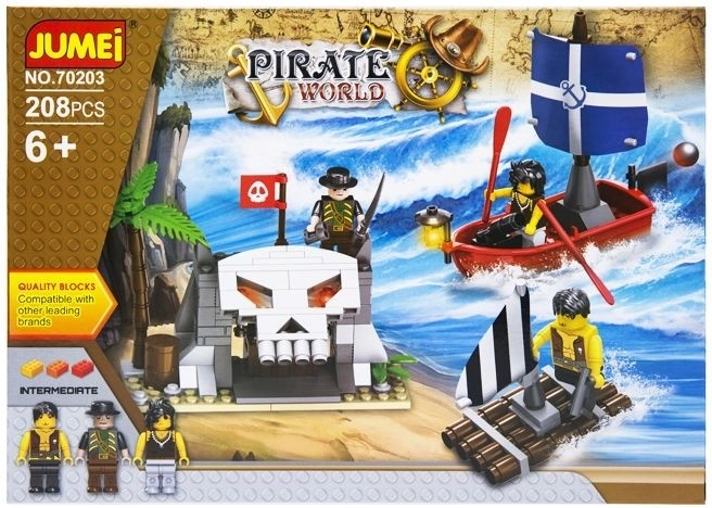 Конструктор Jumei Pirate World пирати 208 части (30 × 21 см) - 1 брой