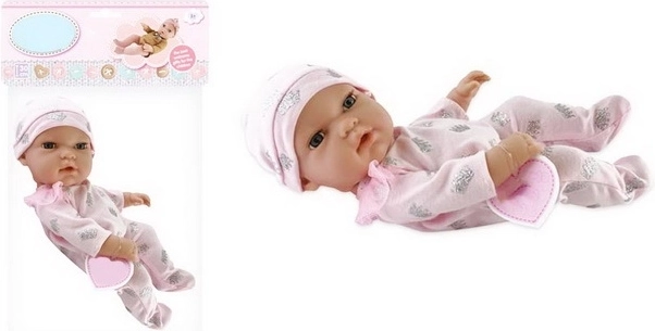 30 cm Baby Doll in Pink Clothing