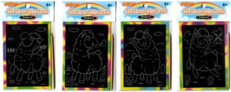 Rainbow Scratching Picture Llama for Kids