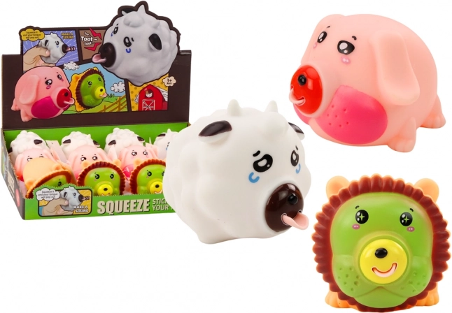 Animal Squishy Lion Pig Cow Anti-stress Soft Figure MIX