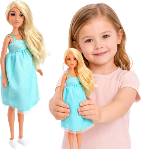 Pregnant Doll Lily Woopie Royal with Baby in Blue Dress