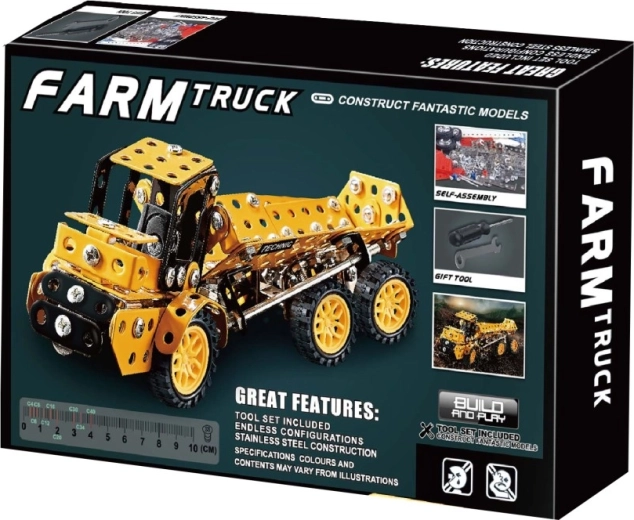 Metal construction set - farm truck