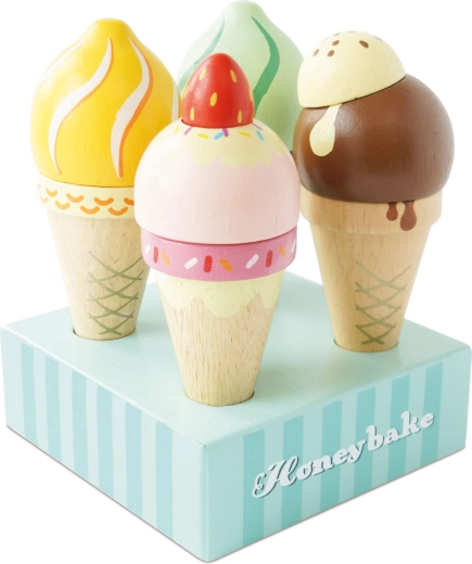 Wooden Ice Cream Cones with Stand Le Toy Van