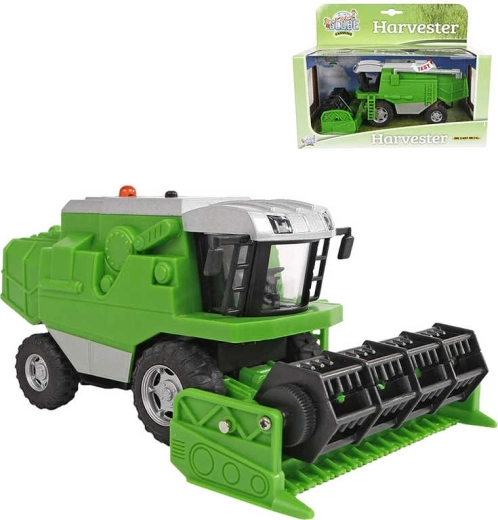 Metal combine harvester with flywheel drive, light and sound 20 cm - 1 piece