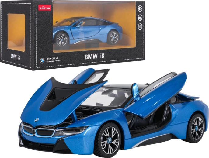 RASTAR BMW i8 Metal Model in 1:24 Scale, Blue