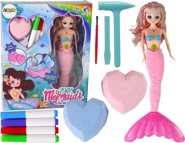 DIY Set Pink Mermaid – Excavation and Painting