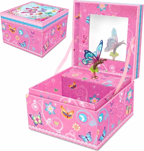Children's musical butterfly jewelry box