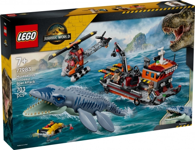 LEGO Jurassic World атака на мозазавъра срещу лодката