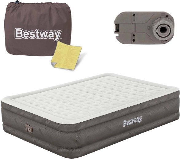 Надуваем матрак с вградена електрическа помпа 203 × 152 × 46 см BESTWAY