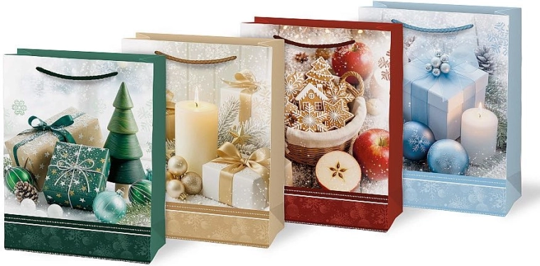 Christmas gift bag A4 with print - 1 piece