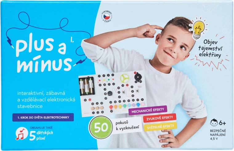 Plus и Minus електронен детски електронен конструктор – 50 опита (CZ)