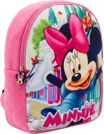 Плюшена детска раница Minnie Mouse розова