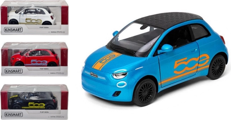 Kinsmart Fiat 500 metal model 1:28 with pull-back mechanism