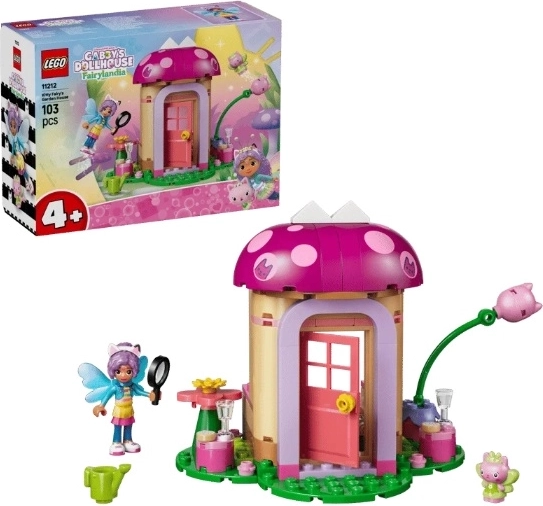 LEGO Gabby’s Dollhouse къщичка на феята котенце в градината