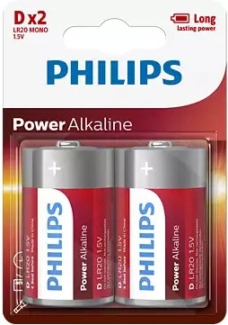 Алкална батерия Philips D 1,5 V Power Alkaline