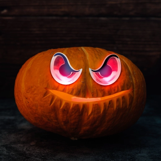 Halloween spooky eyes with red LED lighting, battery-powered