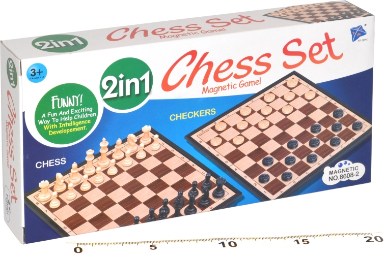 Magnetic Chess and Checkers 2-in-1