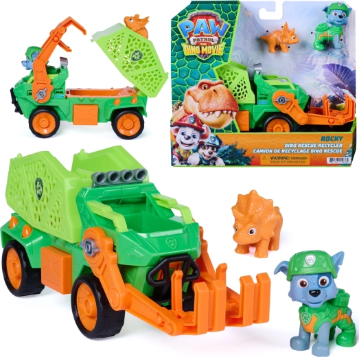 Spin Master Пес Патрул Dino Rescue – боклукчийският камион на Роки с фигурки 23 см