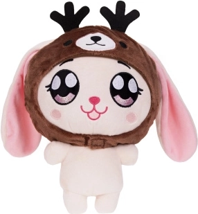 Plush bunny with reindeer hood – an ultra-soft cuddly friend for kids