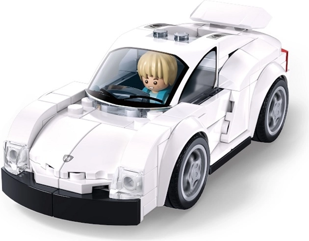 Sluban Metropolis white racing car