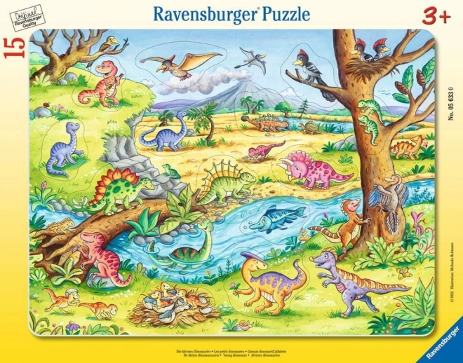 Insert Puzzle Dinosaurs 15 Pieces
