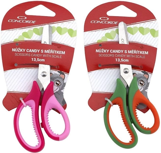 Ножици CONCORDE Candy 13,5 см с линийка