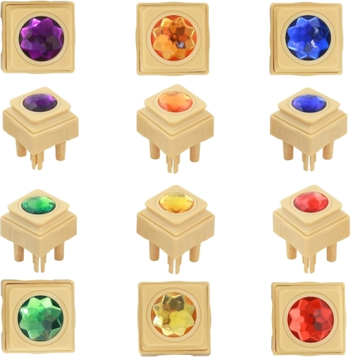 Acrylic Colorful Diamonds for Masterkidz STEM Board - 72 pcs