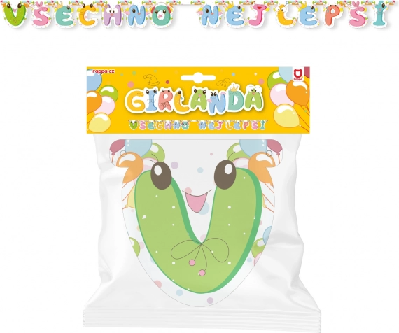 Хартиена гирлянда Честит рожден ден – зелена