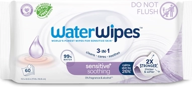 WaterWipes влажни кърпички Soothing Clean 3 в 1 6× 60 бр.