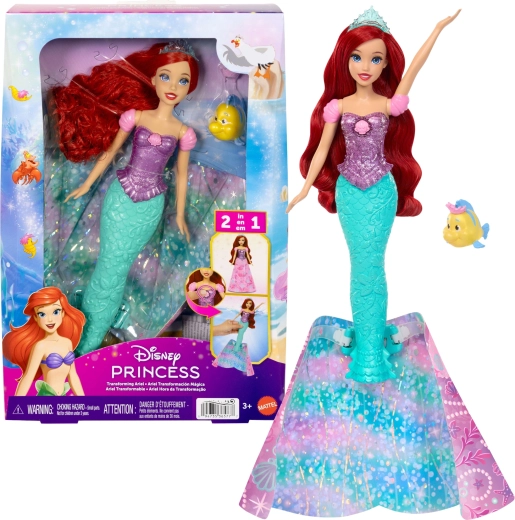 Кукла Disney Princess Ариел 2в1 принцеса и русалка с аксесоари