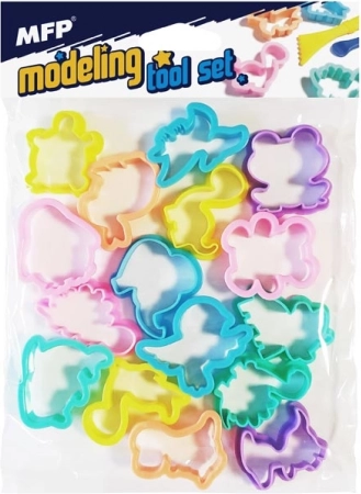 Пластмасови формички за изрязване – животни, комплект 16 бр.