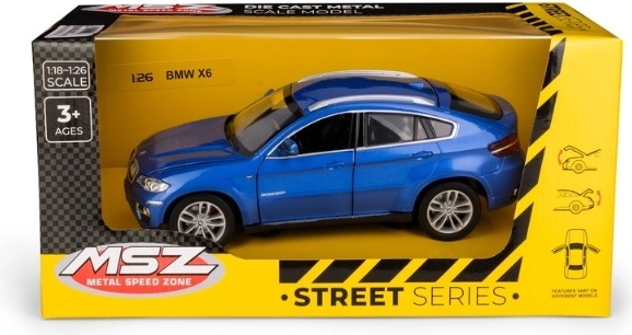 MSZ BMW X6 Car Model in 1:26 Scale, Blue
