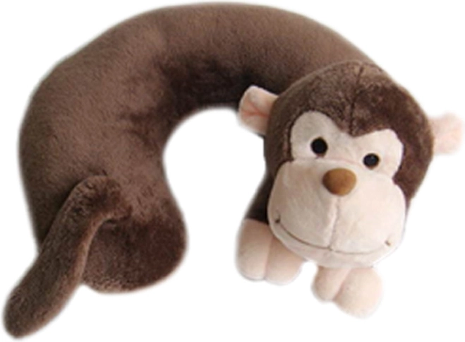 Плюшена пътна възглавница за врат – маймунка