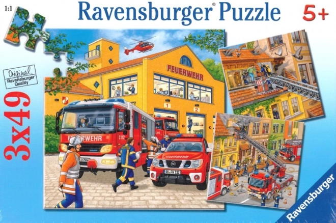 Пъзел RAVENSBURGER Пожарникари 3×49 части