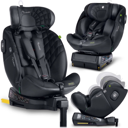 Nukido Aero Line Car Seat black 40–150 cm i-Size with ISOFIX and rotating base