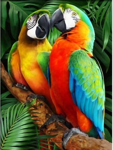 Диамантена мозайка (diamond painting) „Цветни ари“ 30 × 40 см