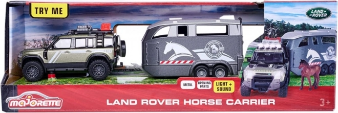 Majorette Grand Land Rover Set with Horse Trailer